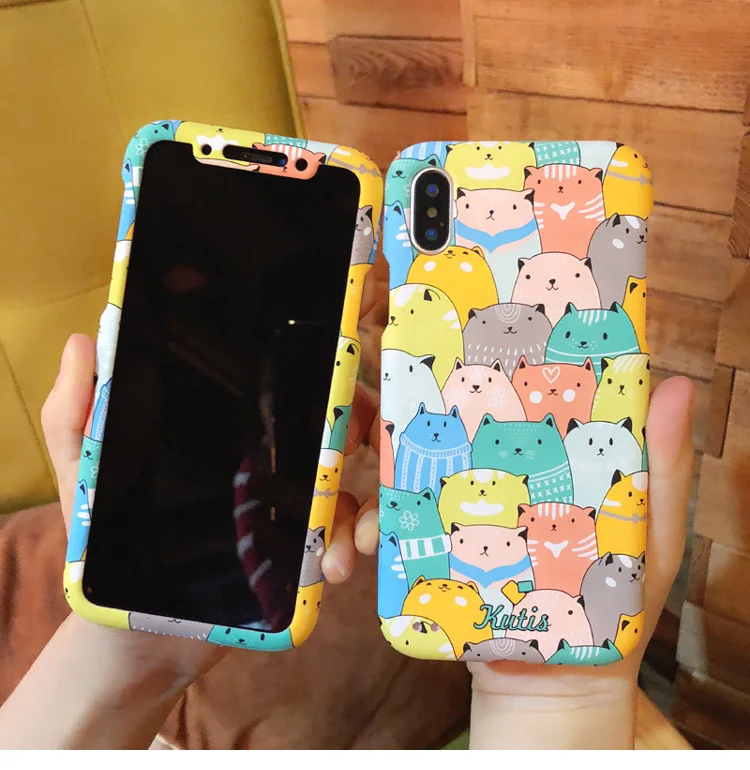 Темно-красный Для iphone XS max чехол, 360 Защита передняя+ задняя матовая крышка coque для iphone 11 pro max 8 plus 7 6 X XS Фламинго Модный чехол - Цвет: Темно-красный