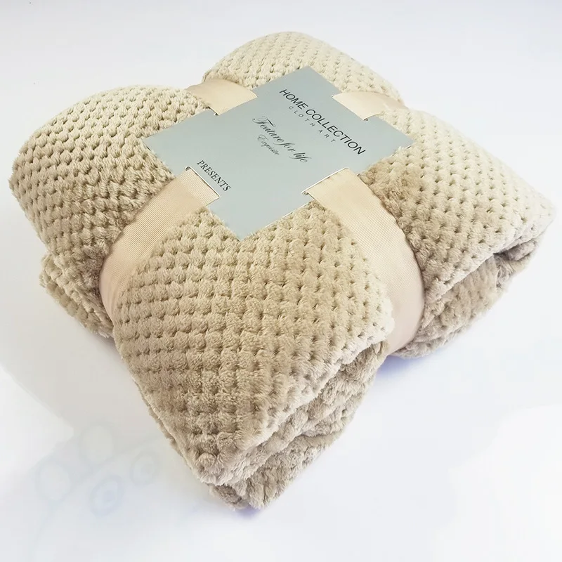 Простое однотонное супер мягкое одеяло фланелевая накидка для офиса путешествия