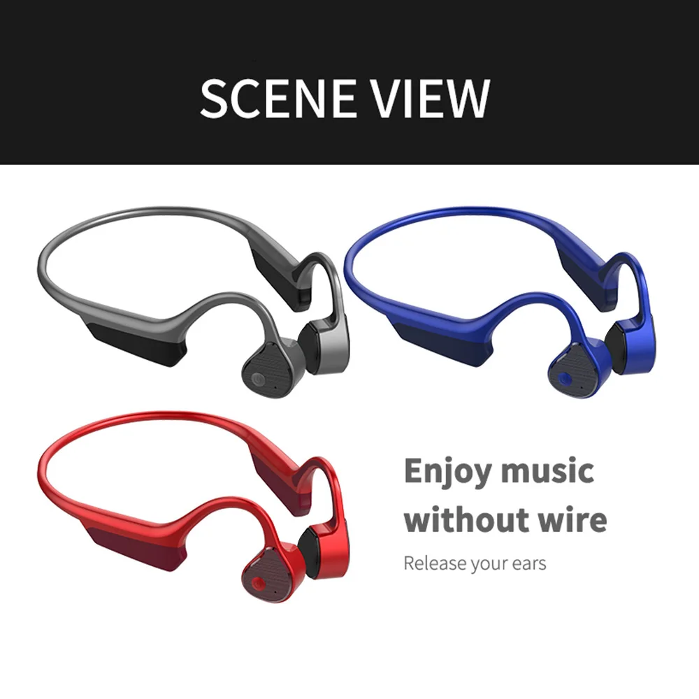

Pro9 Bone Conduction Bluetooth Headset Bluetooth 5.0 Wireless Outdoor Sports Headset Stereo Waterproof Bone Conduction Earphone