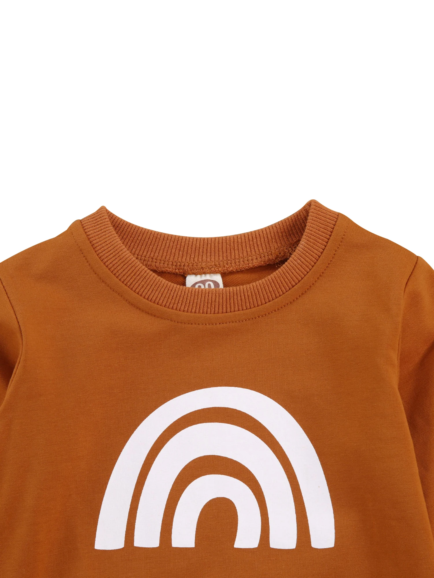 Toddler Baby Casual Sweatshirts Rainbow Printed Long Sleeve Round Neck Pullover Tops Baby Spring Autumn Hoodies Top 1-6T
