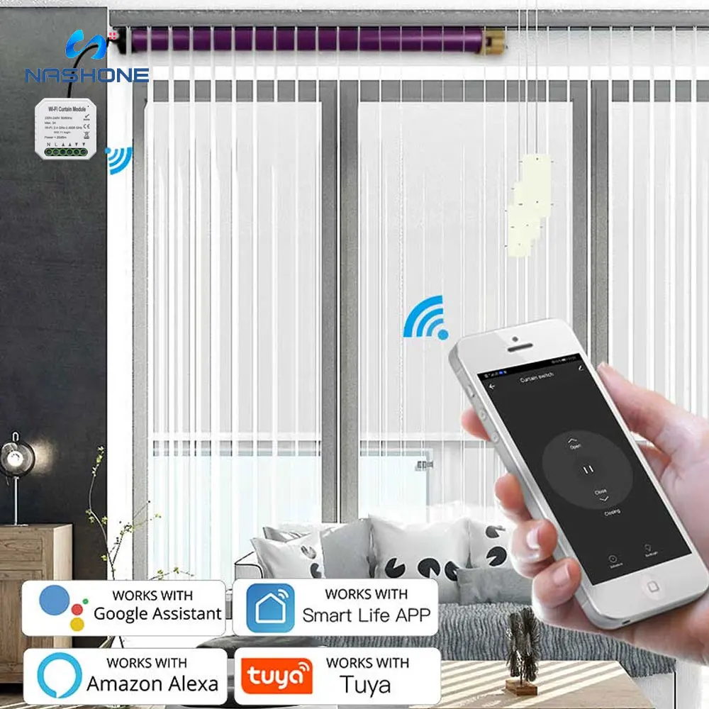 WiFi Smart Curtain Switch Module Roller Blinds Shutter Motor Life Tuya APP Remote Control Work with Alexa Google Home | Обустройство
