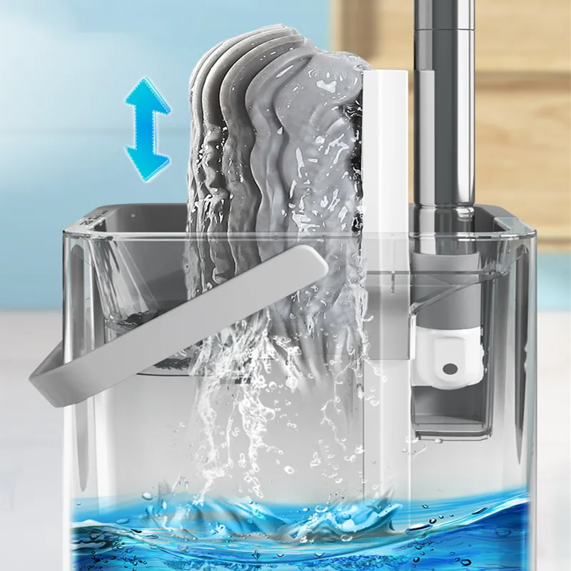 Бесплатная доставка Поворотная швабра с ведром и Draine губка свободная ручная