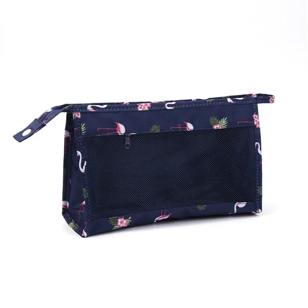 black flamingo PURDORED 1 шт. сетка Фламинго косметичка на молнии женская сумка для макияжа Органайзер туалет для путешествий Комплект косметичка для хранения предметов первой необходимости - Цвет: black flamingo