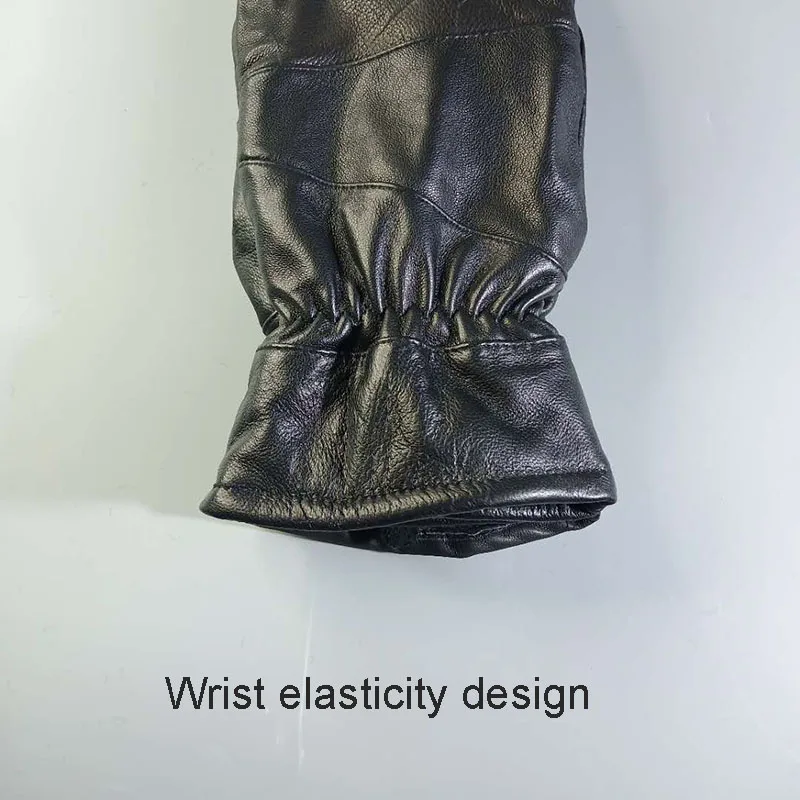 Перчатки мужские зимние из натуральной кожи плотные Непродуваемые супер теплые