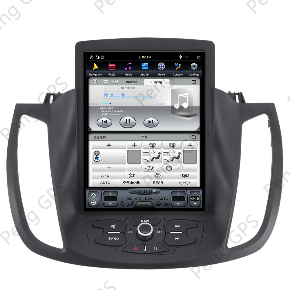 Günstig 10,4 Zoll 1Din Radio GPS Navigation Für Ford Kuga 2013-2017 Tesla Stil Auto DVD Player Android Radio Multimedia Auto Stereo