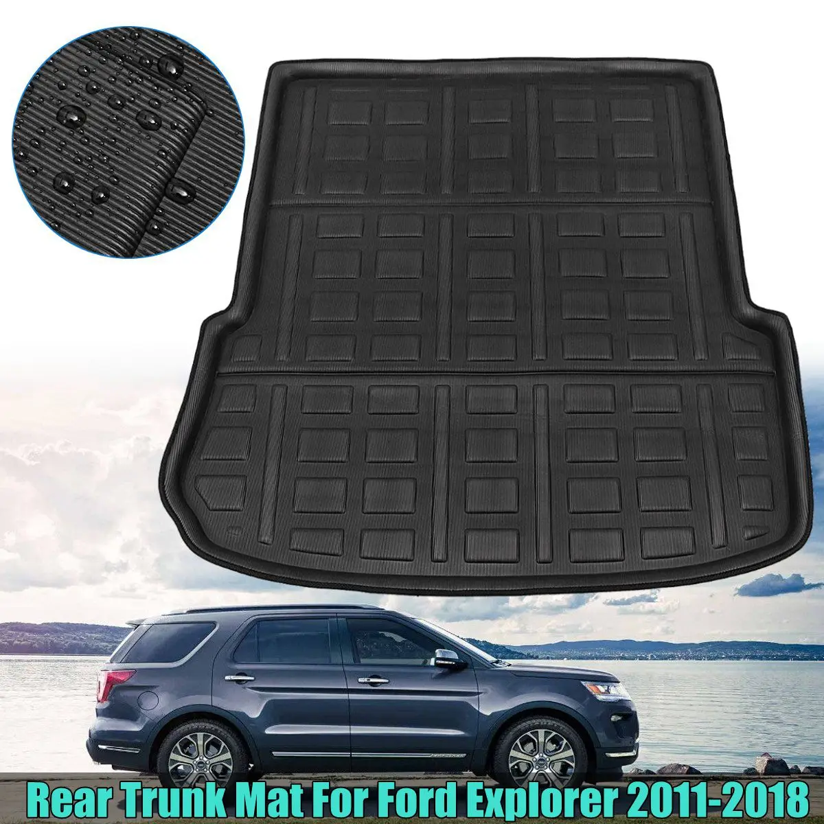 Коврик для багажника Ford задний коврик напольный коврики грязи Explorer 2011 2012 2013 2014-2018