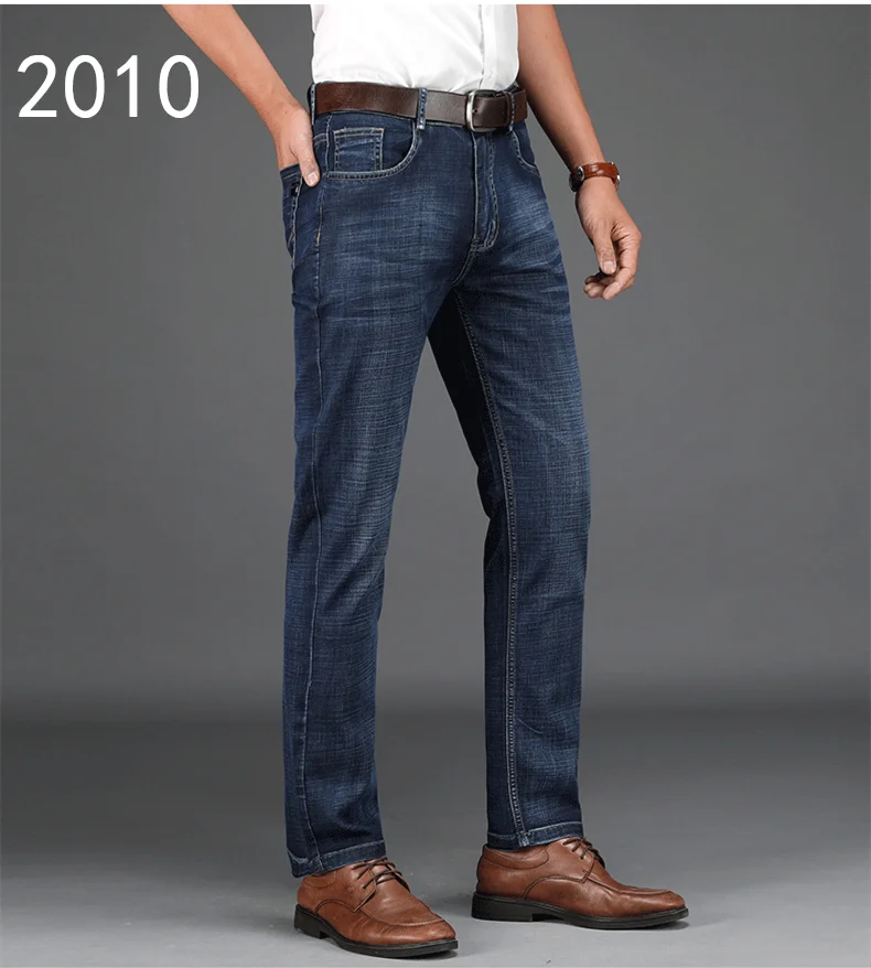 2021 Men'S Jeans Trendy Fashion Business Casual 2021 Spring And Summer Loose Straight Trousers 