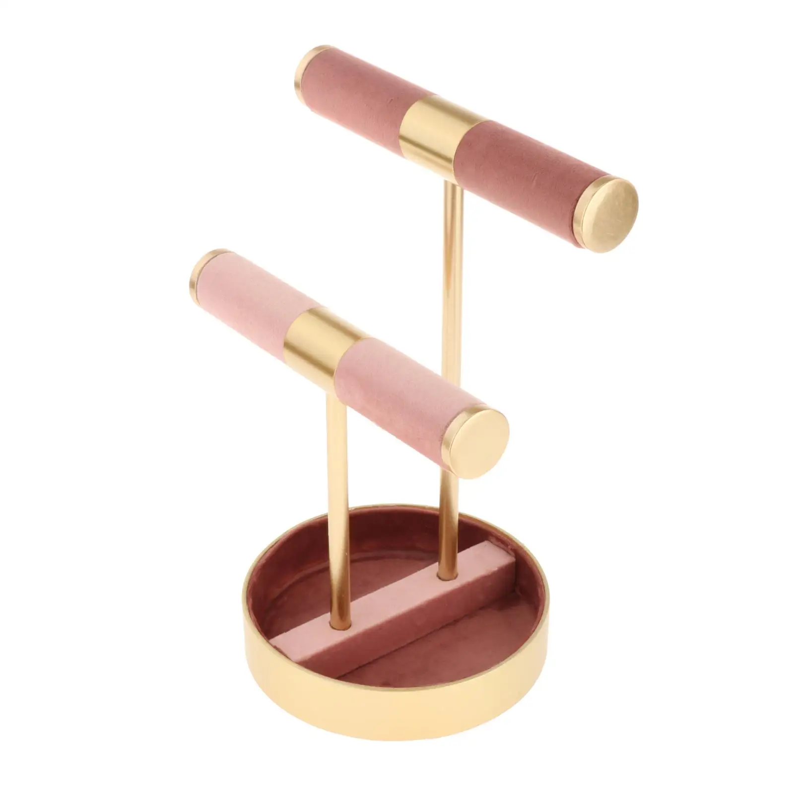 

Jewelry Display 2 Tier Shelf Hanging Stand Organizer Holder Desktop Bedroom