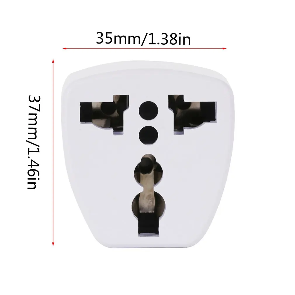 

Universal EU/AU/US/UK Adapter Plug 2 Flat Pin To EU 2 Round Pin Plug Socket Power Charger Travel Necessity Household Use