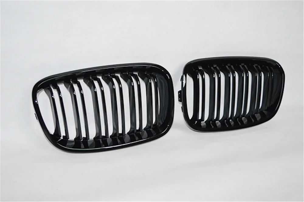1 пара стильных автомобильных передних глянцевых черных гоночных грилей для BMW F20