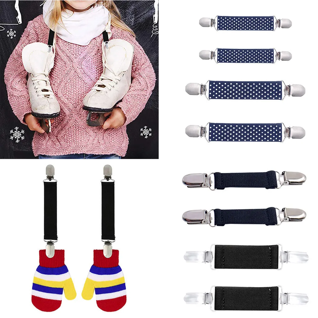 Двойные зажимы из нержавеющей стали с принтом в горошек эластичные перчатки и