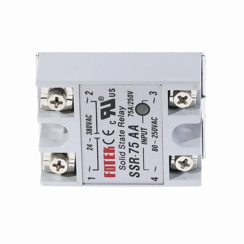1 шт. Твердотельный релейный модуль 75A 80 250 В вход переменного тока 24 380VAC|solid state