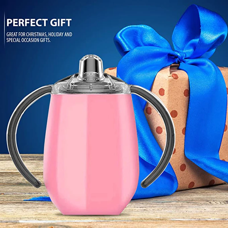 10 унций Sippy Cup детский стаканчик с ручкой изолированный термос из нержавеющей