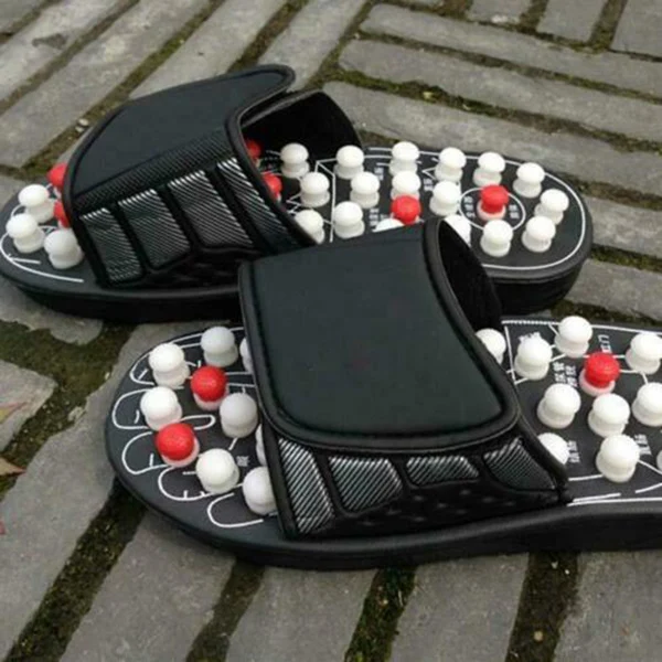 Массажные тапочки унисекс сандалии для мужчин и женщин здоровья Массажная обувь