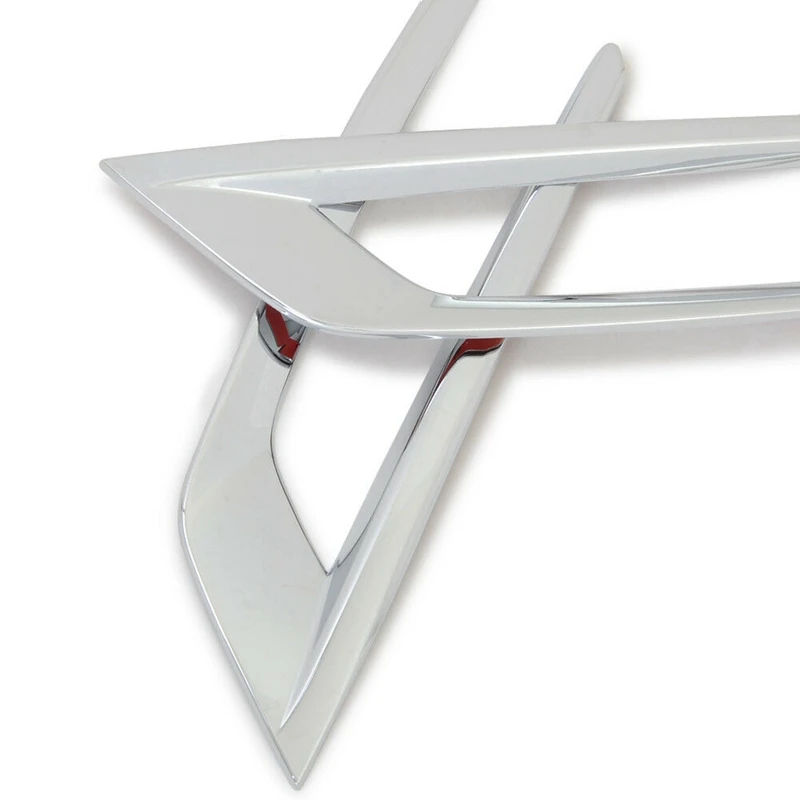 

2Pcs Car Body Styling Front Head Fog Light Lamp Detector Frame Stick ABS Chrome Cover Trim Part for Volvo XC60 2018-2019