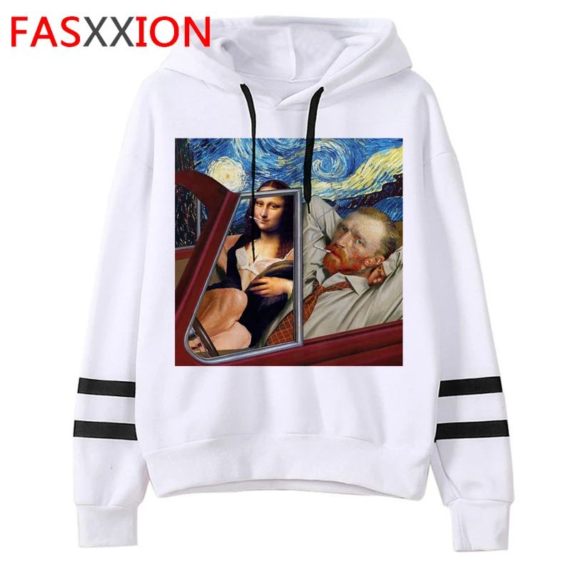 Mona Lisa эстетические Harajuku винтажные забавные толстовки с героями мультфильмов для