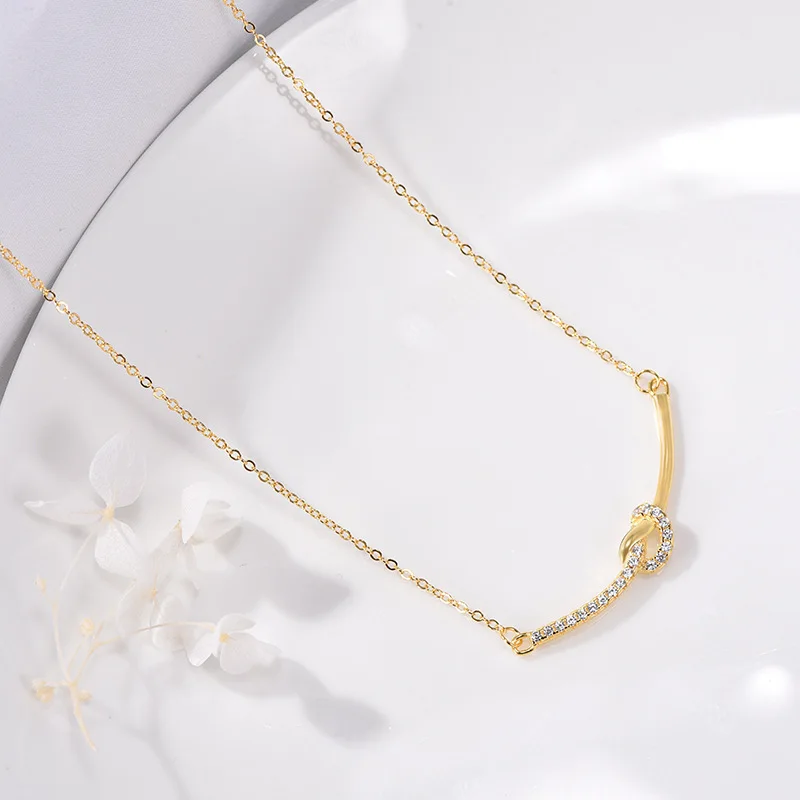 

Necklace for women S925 Sterling Silver Bowknot Light Luxury Gifts for girlfriends Necklace Jewelry women silver 925 sterlinge