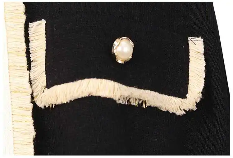 Женское трикотажное платье-свитер Элегантное черно-белое винтажное платье с