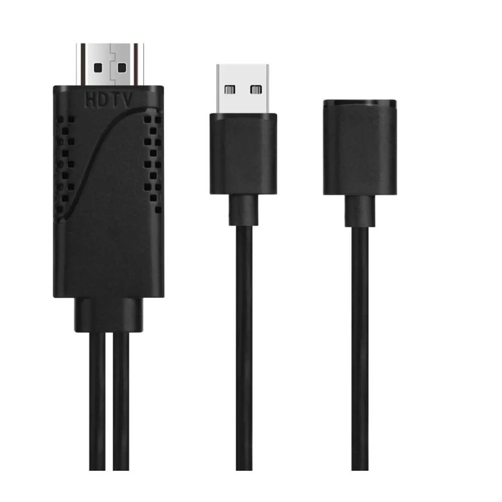 1080P HDMI цифровой AV ТВ Кабель HDMI к USB Женский/мужской адаптер охлаждающее отверстие для HD tv подключение зеркального литья к iOS Android телефон