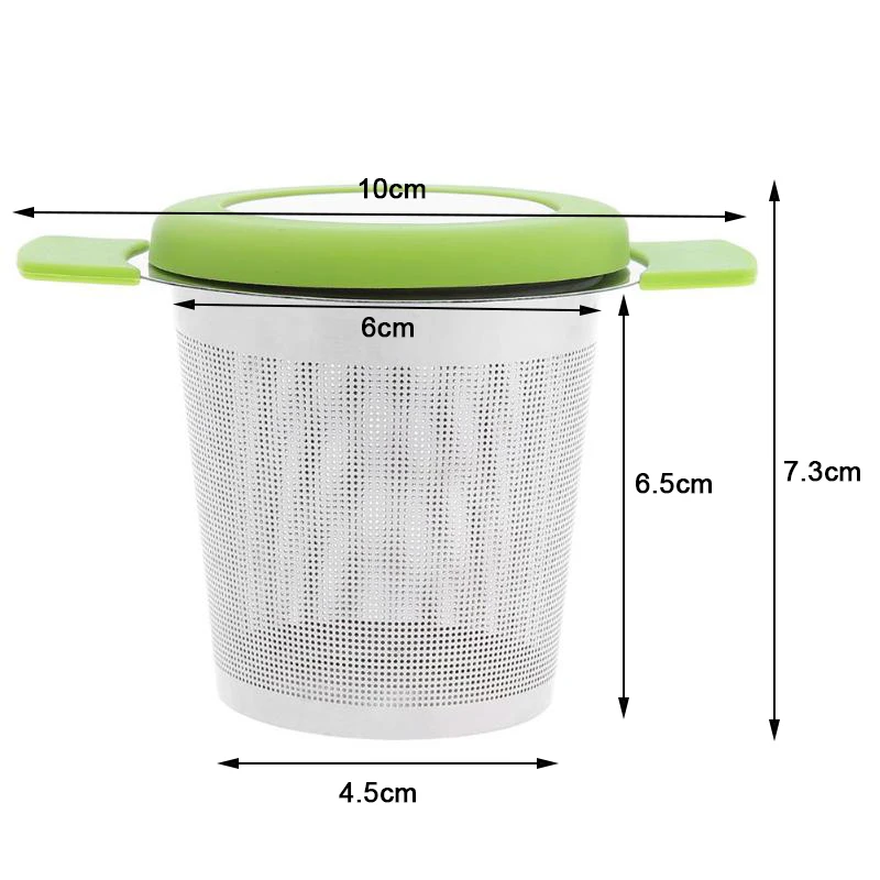 

New Kitchen Accessories Tea Mesh Metal Infuser Stainless Steel Cup Tea Strainer Tea Leaf Filter with Cover Filter Tea Strainer