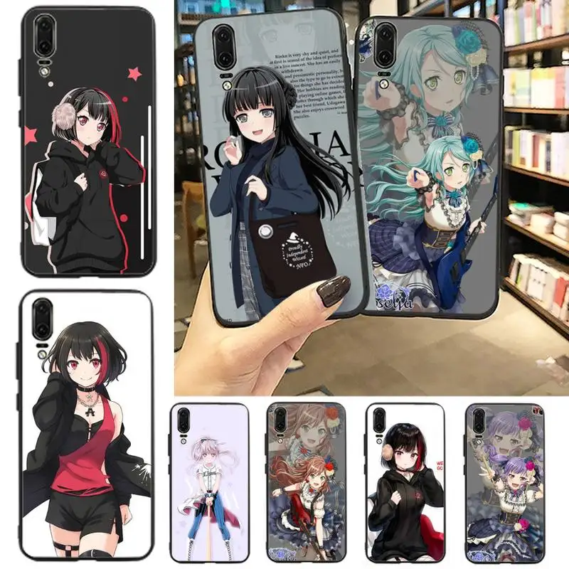 

Anime BanG Dream Roselia Phone Case For Huawei P20 P30 P40 lite Pro P Smart 2019 Mate 10 20 Lite Pro Nova 5t