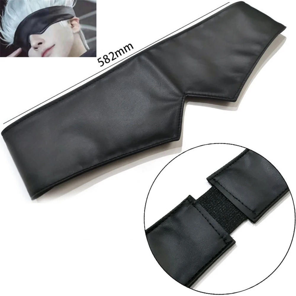 

Костюм для косплея из аниме «джутсу», черная маска-патч для глаз из искусственной кожи, годжо Сатору