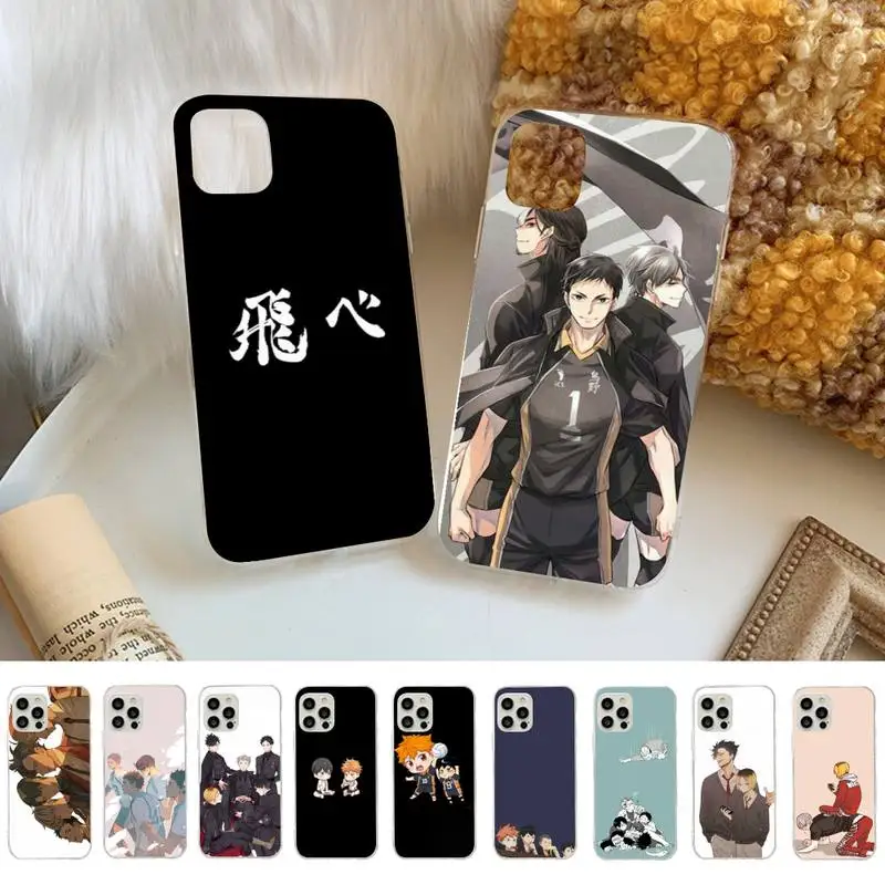 

Anime Haikyuu volleyball Phone Case for iPhone 11 12 13 mini pro XS MAX 8 7 6 6S Plus X 5S SE 2020 XR cover
