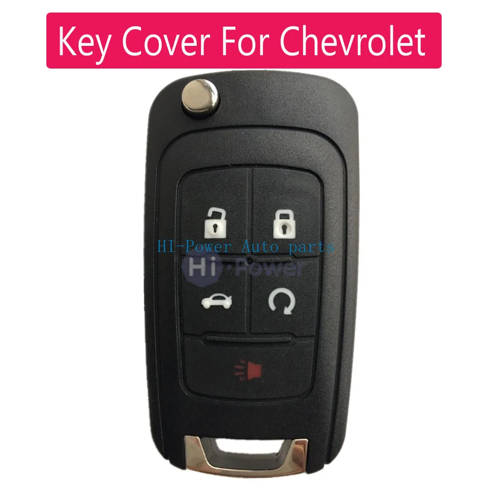 

Корпус для автомобильного ключа с дистанционным управлением, 5 кнопок, чехол для ключа для Chevrolet Aveo Cruze + 1 откидной Чехол для автомобильного к...