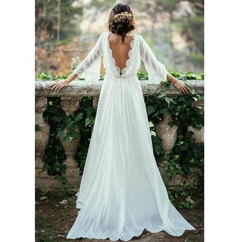 Свадебные платья цвета слоновой кости с открытой спиной свадебные длинным