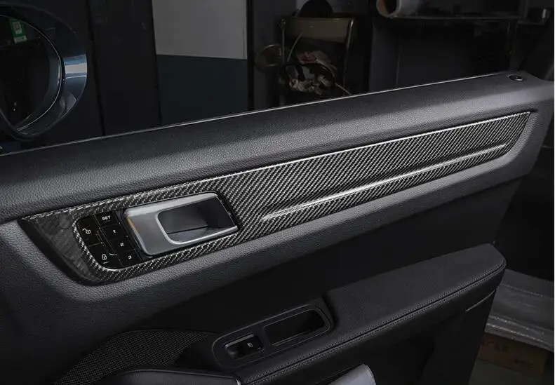 7 шт. отделка салона автомобиля из углеродного волокна для Porsche Cayenne S GTS TURBO 2018 2019