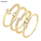 Женское кольцо из серебра 925 пробы, с фианитом