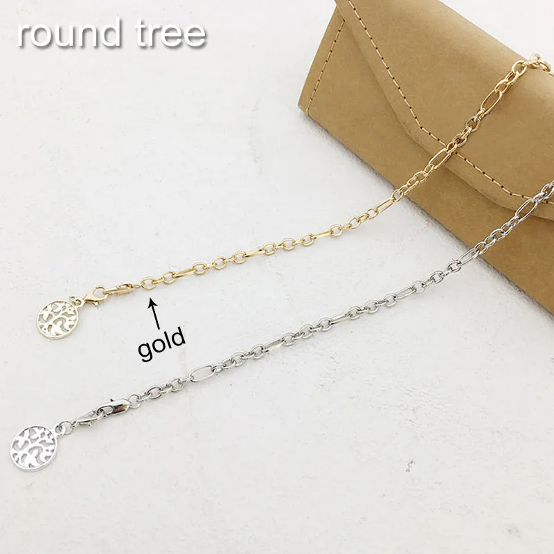 round tree gold Винтажные цепочки для солнцезащитных очков, женские и мужские жемчужные цепочки для очков из нержавеющей стали, ремешок на шею, цепочка для очков с бусинами для чтения - Цвет: round tree gold