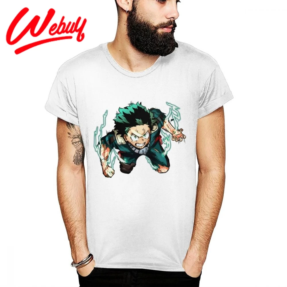 

Anime T-shirt My Hero Academia Izuku Midoriya Cute Soft Slim Cotton Round Collar T Shirt
