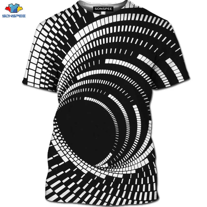 Мужская футболка SONSPEE Fun Art Space Повседневная с абстрактным рисунком Детская 3D