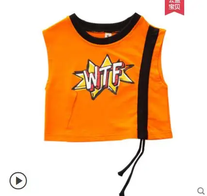 girl tshirt Новые модные детские весенне-Осенние костюмы, штаны повседневные свободные шаровары в черно-белую клетку в стиле хип-хоп, одежда для уличных танцев, брюки с кисточками - Цвет: girl tshirt
