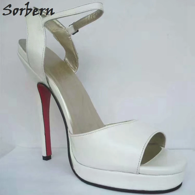 Женские босоножки на высоком каблуке 16 см из натуральной кожи|Боссоножки и