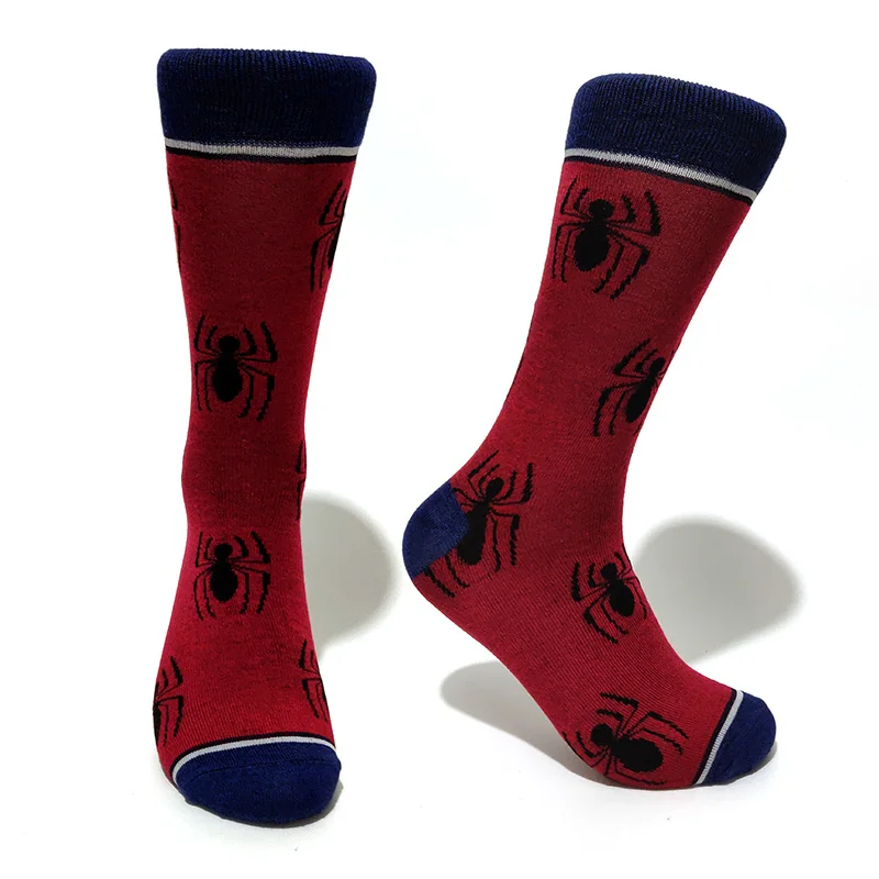 Носки мужские компрессионные с мультяшным принтом парные дышащие носки драконом