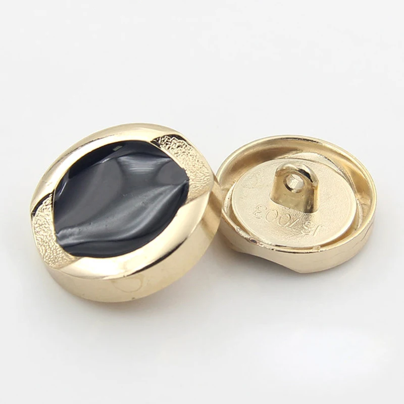 10 шт. экологически чистые золотые черные металлические пуговицы пальто куртка