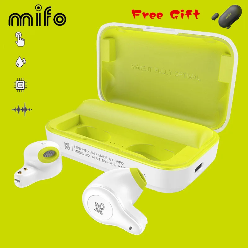 TWS наушники MIFO O2 Touch 2 Mini с поддержкой Bluetooth 5 0 и зарядным футляром|Наушники