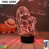 newest anime zero two 3d lamp figure nightlight kids child girls manga gift night light lamp darling in the franxx dropshipping