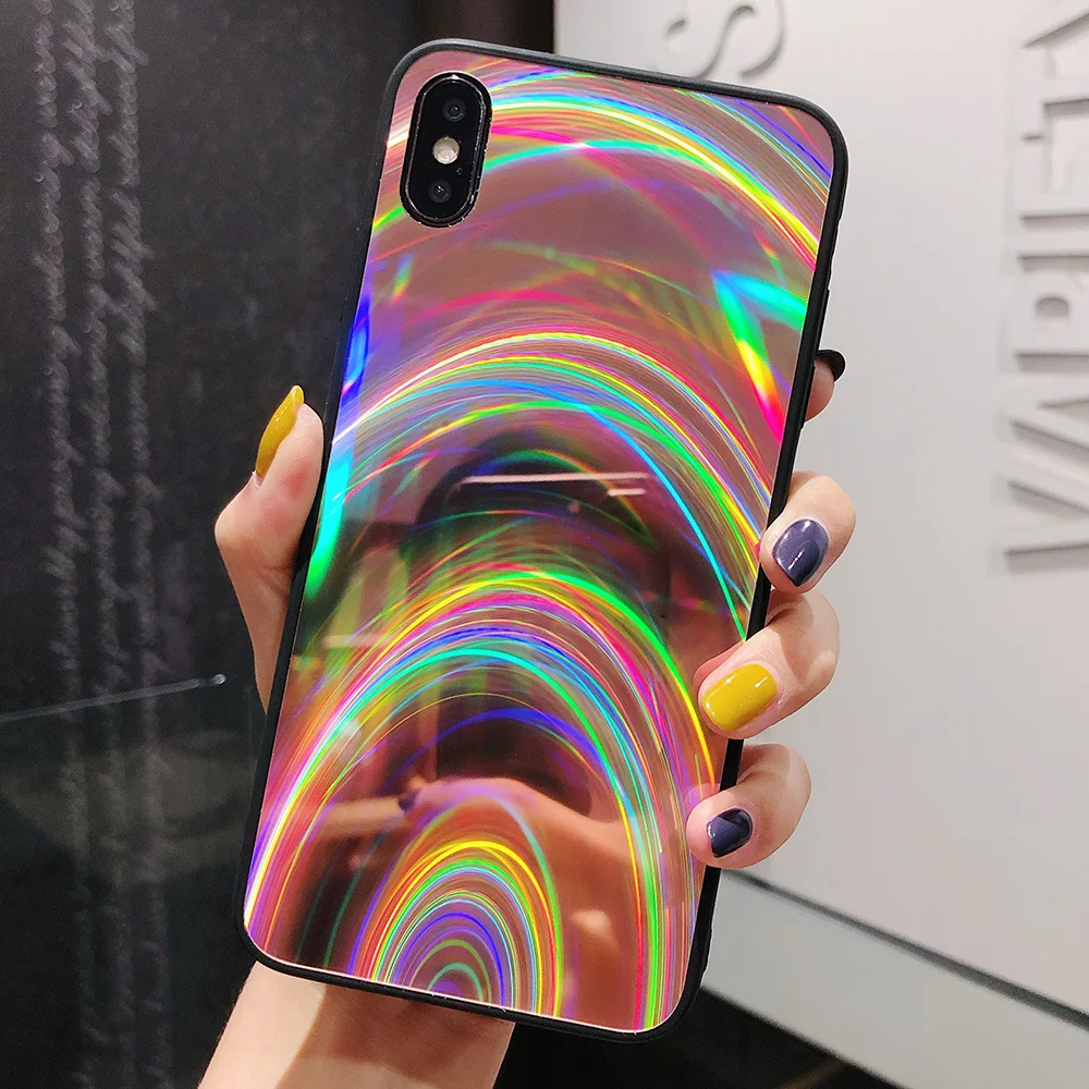 JONSNOW Голографический лазерный чехол с призмой для iPhone 11 Pro X XR XS Max чехол s 3D радужный блестящий чехол для телефона для iPhone 7 8 6S 6 Plus