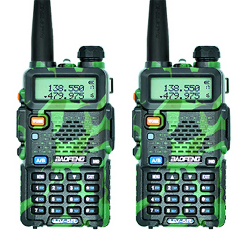 2 шт. Baofeng UV-5R переговорные Двухканальные рации двухстороннее Радио FM трансивер Dual-Band DTMF Vox Сигнализация светодиодный фонарик Key Lock - Цвет: Multicolor