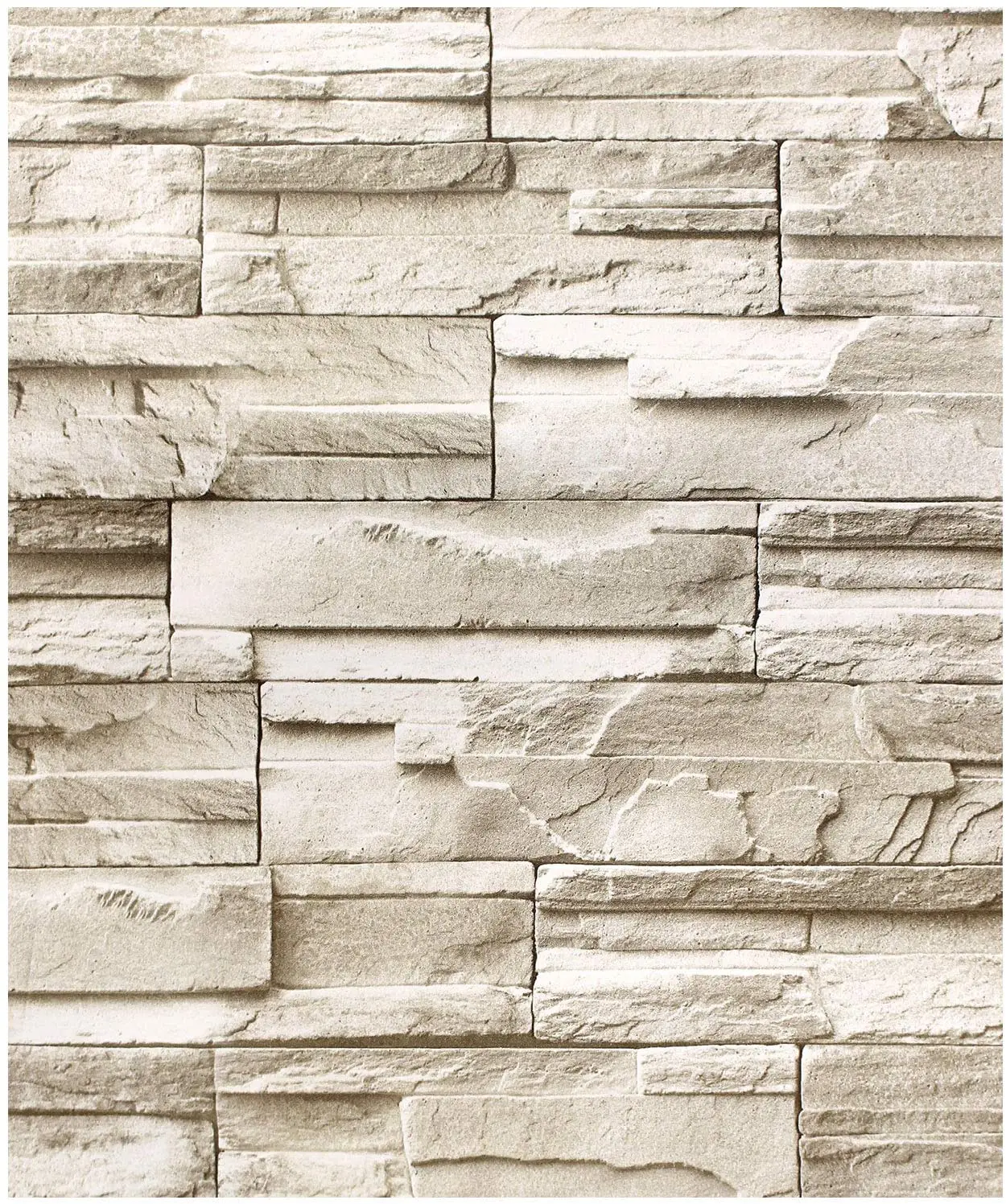 

LUCKYYJ Faux Stacked Stone Peel and Stick Wallpaper Taupe/Tan Brick Self Adhesive Contact Paper for Walls Bedroom Home Decor