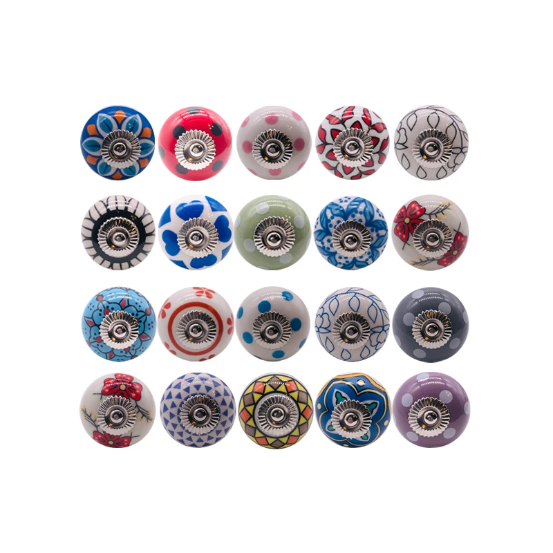 Пунктирной линии микс Цвет мульти Разработанный керамические шкаф двери шкафа