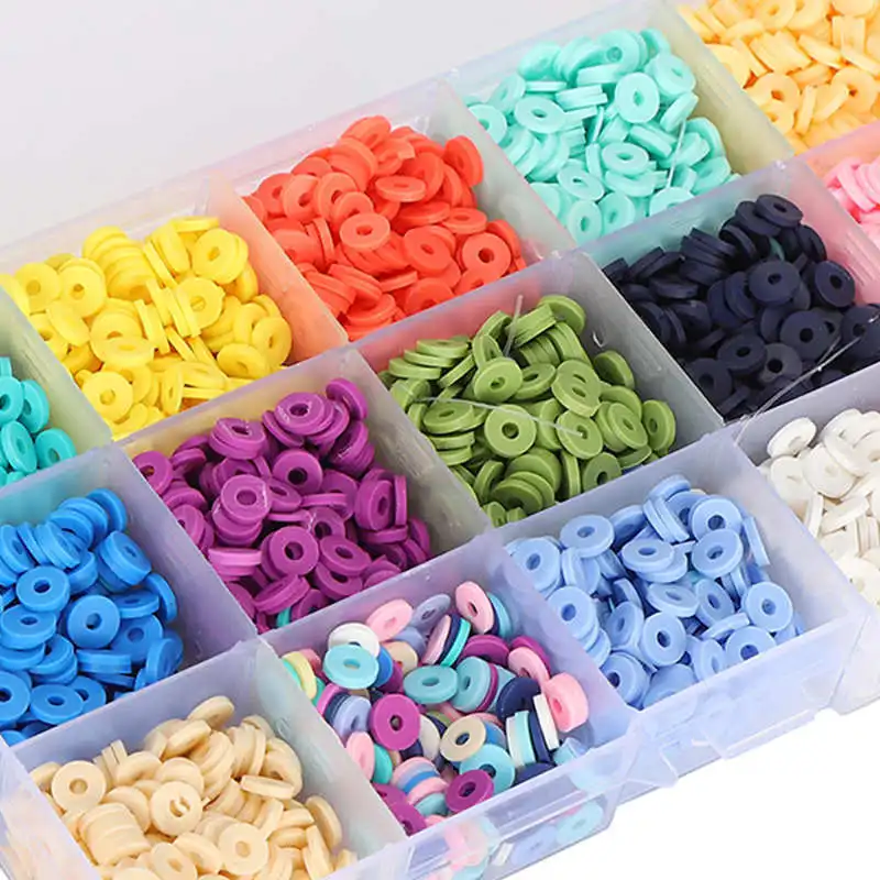 Бусины сделай сам керамические плоские бусины глиняные круглые 14 цветов для