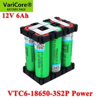 varicore 11 1v12 6v 18650 vtc6 3s2p 6000mah 20 amps for 12v wireless screwdriver batteries diy weld battery pack