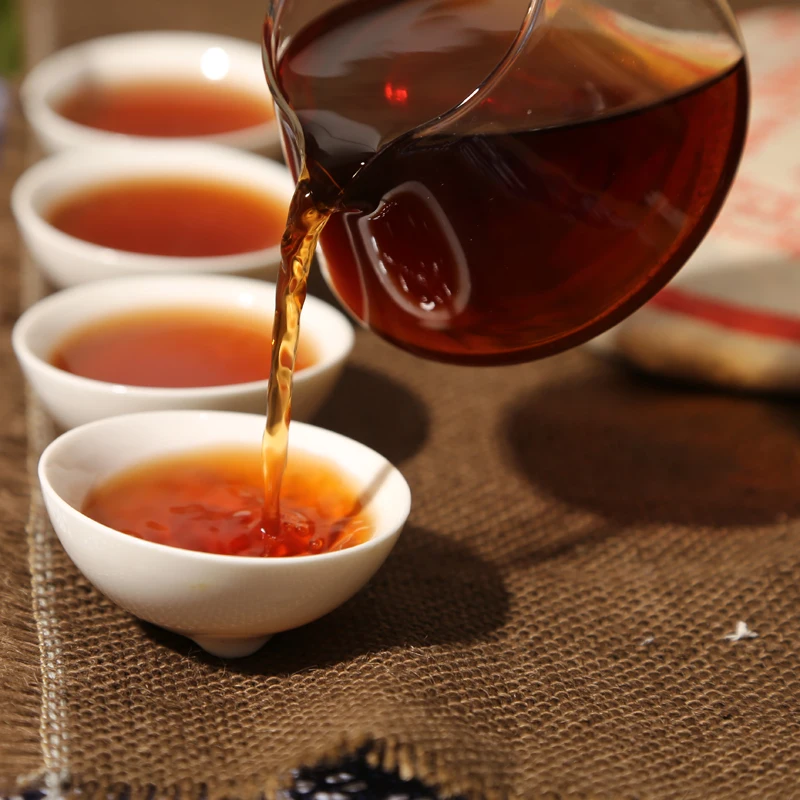 

357g 2005 Meng Hai Ke Yi Xing Ripe Pu-Erh Ancestor Antique Honey Sweet Dull-Red Ancient Tree Tea 357 g