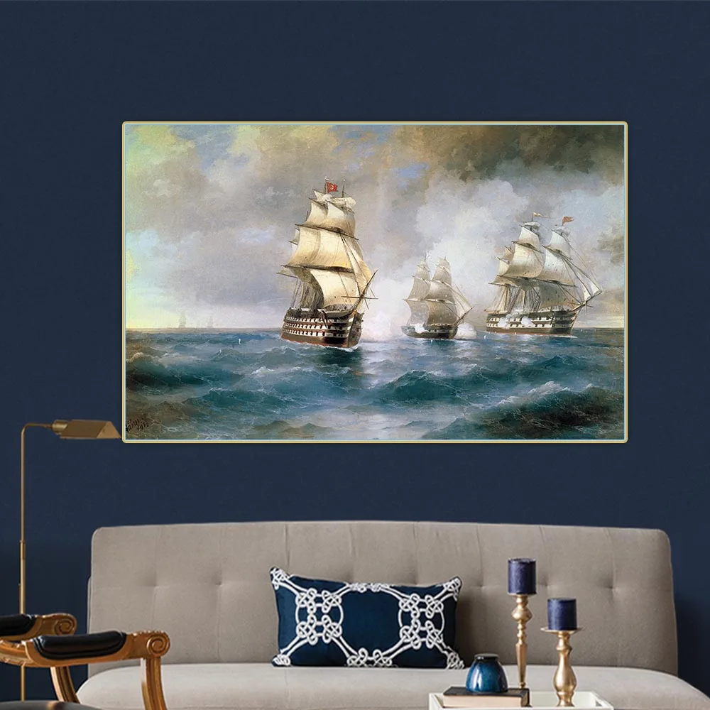 Иван айвазковский окуня ртути на двух турецких кораблях 1892 дюйма картина маслом