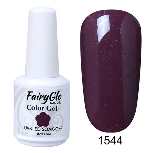FairyGlo флуоресцентный неоновый УФ-гель для ногтей Дизайн ногтей гель лак замачиваемый Vernis полуперманентный лак для ногтей 15 мл - Цвет: 1544