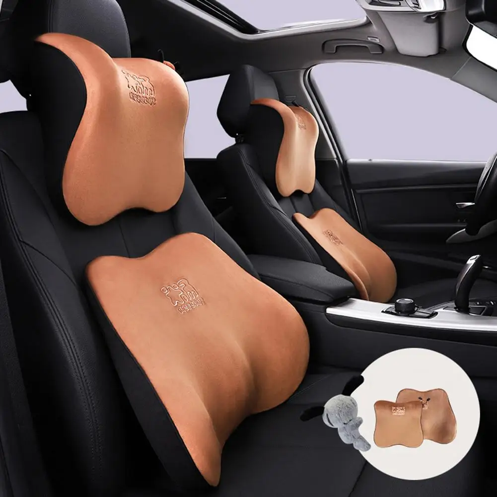 

Car Headrest Pillow Car Seats Headrest Waist Neck Memory Support Memory Foam Neck Rest Headrest Cushion Seat Car Accessories